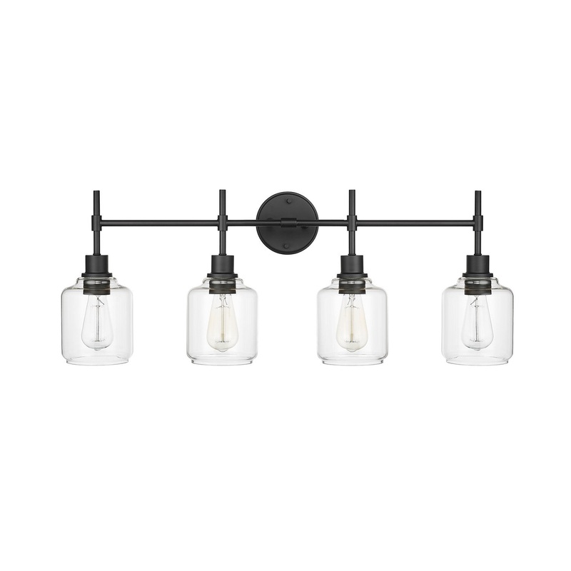 Millennium 46944-MB Asheville Four Light Vanity, Matte Black