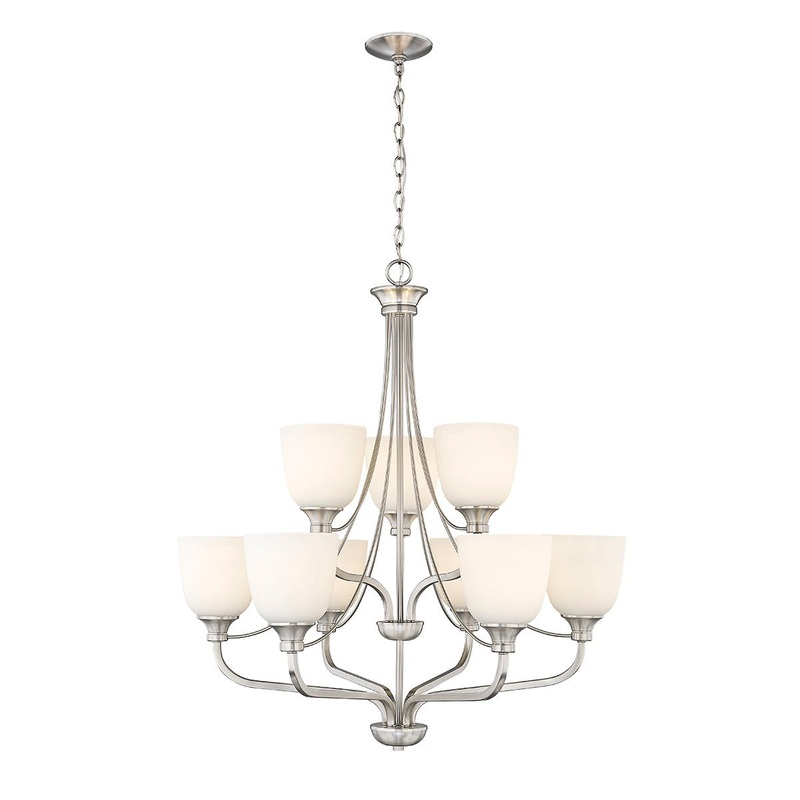 Millennium 492009-BN Alberta Nine Light Chandelier, Brushed Nickel (Discontinued)
