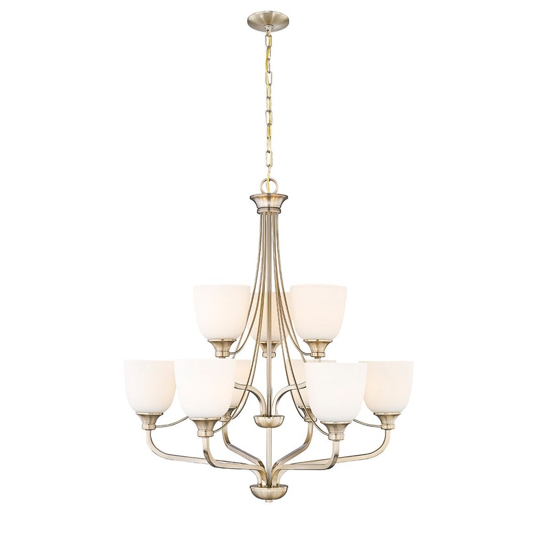 Millennium 492009-MG Alberta Nine Light Chandelier, Modern Gold (Discontinued)