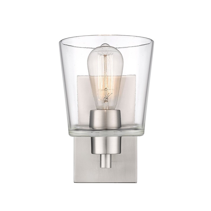 Millennium 496001-BN Evalon One Light Wall Sconce, Brushed Nickel (Discontinued)