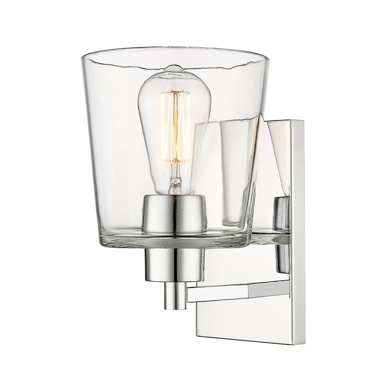 Millennium 496001-CH Evalon One Light Wall Sconce, Chrome (Discontinued)