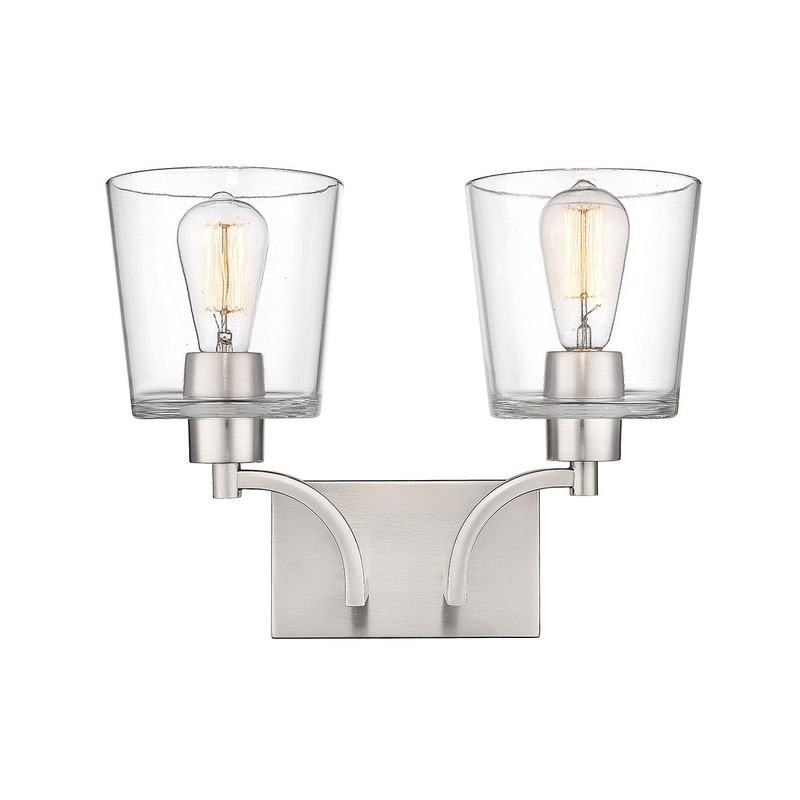 Millennium 496002-BN Evalon Two Light Vanity, Brushed Nickel (Discontinued)