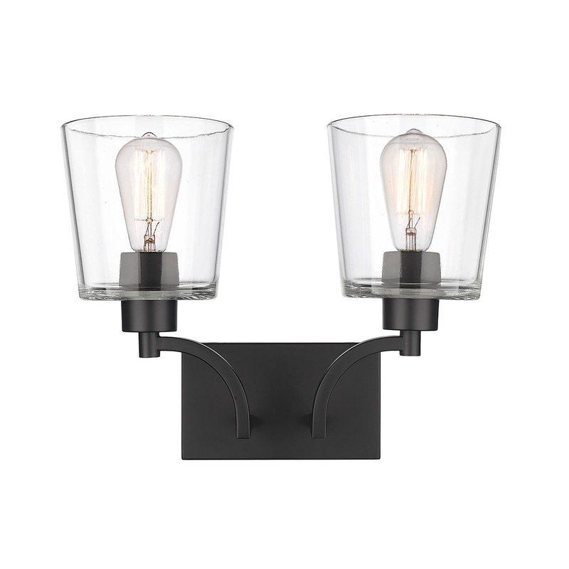 Millennium 496002-MB Evalon Two Light Vanity, Matte Black