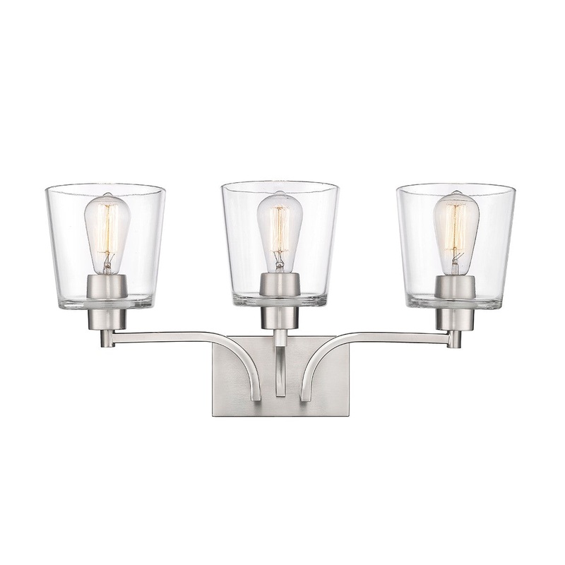 Millennium 496003-BN Evalon Three Light Vanity, Brushed Nickel (Discontinued)