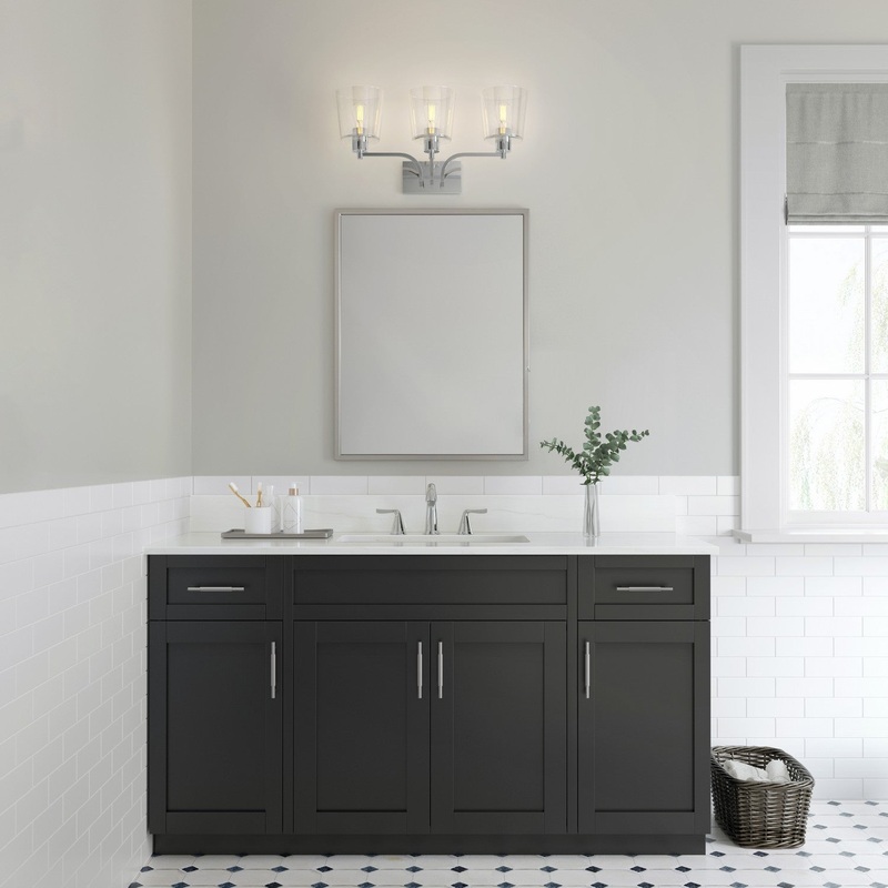 Millennium 496003-CH Evalon Three Light Vanity, Chrome (Discontinued)