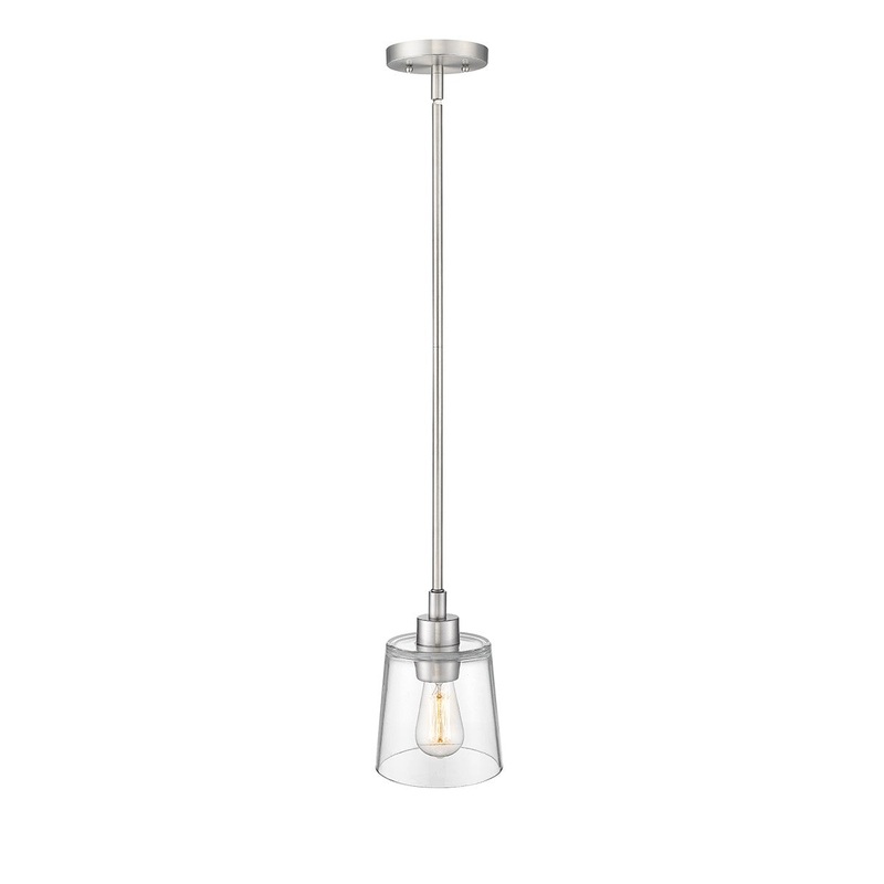 Millennium 497001-BN Evalon One Light Mini Pendant, Brushed Nickel (Discontinued)