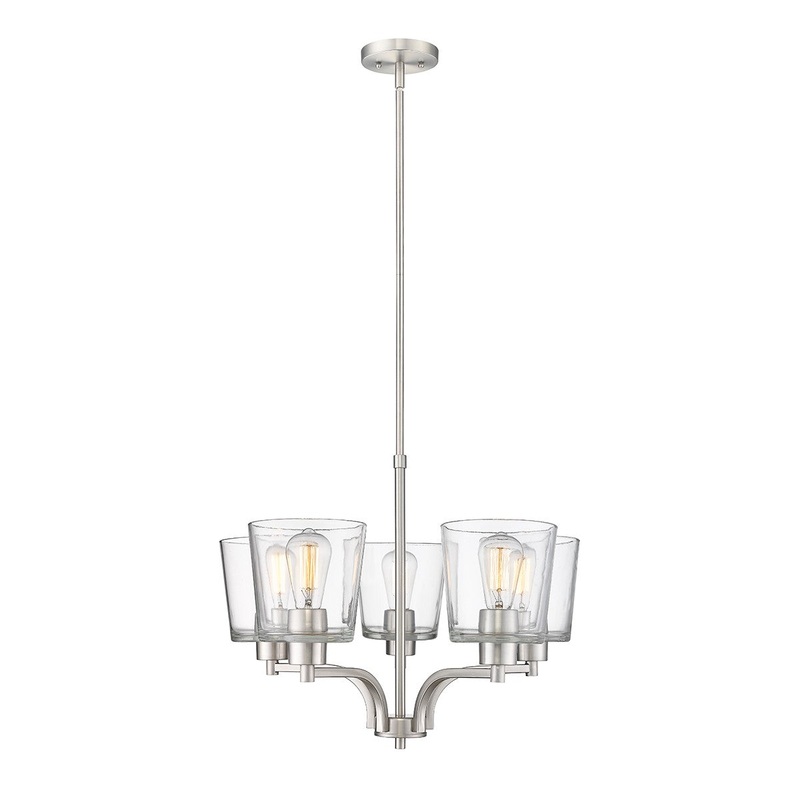 Millennium 497005-BN Evalon Five Light Chandelier, Brushed Nickel (Discontinued)