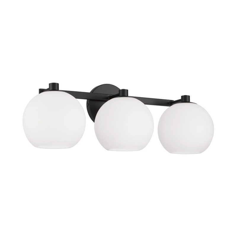 Capital Lighting 152131MB-548 Ansley Three Light Vanity, Matte Black