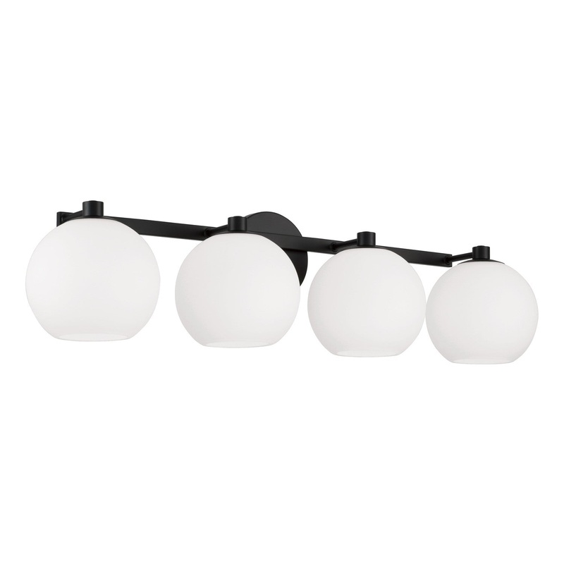 Capital Lighting 152141MB-548 Ansley Four Light Vanity, Matte Black