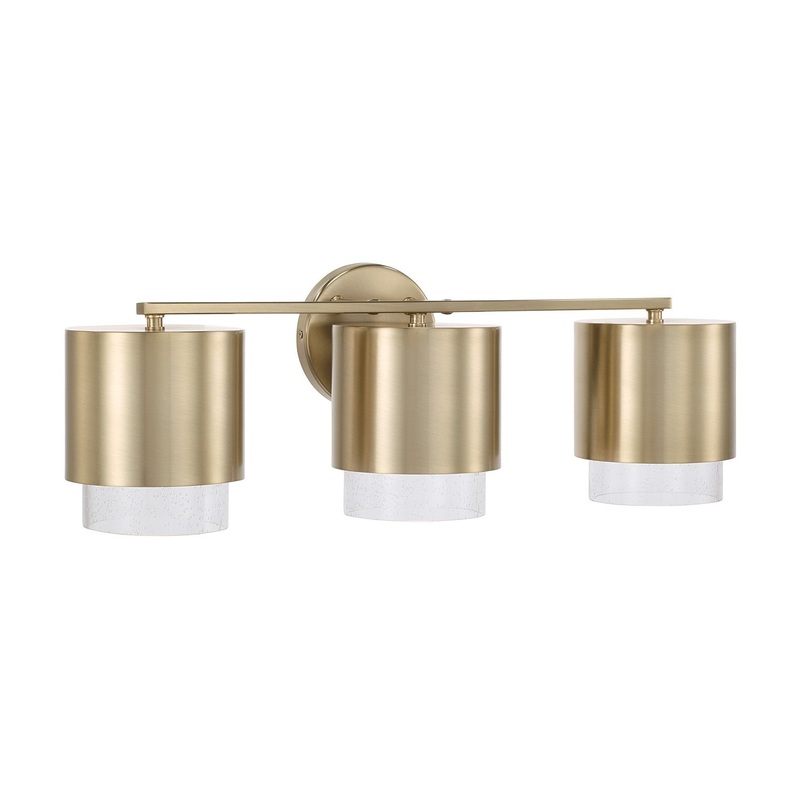 Capital Lighting 153031MA-549 Weller Three Light Vanity, Matte Brass