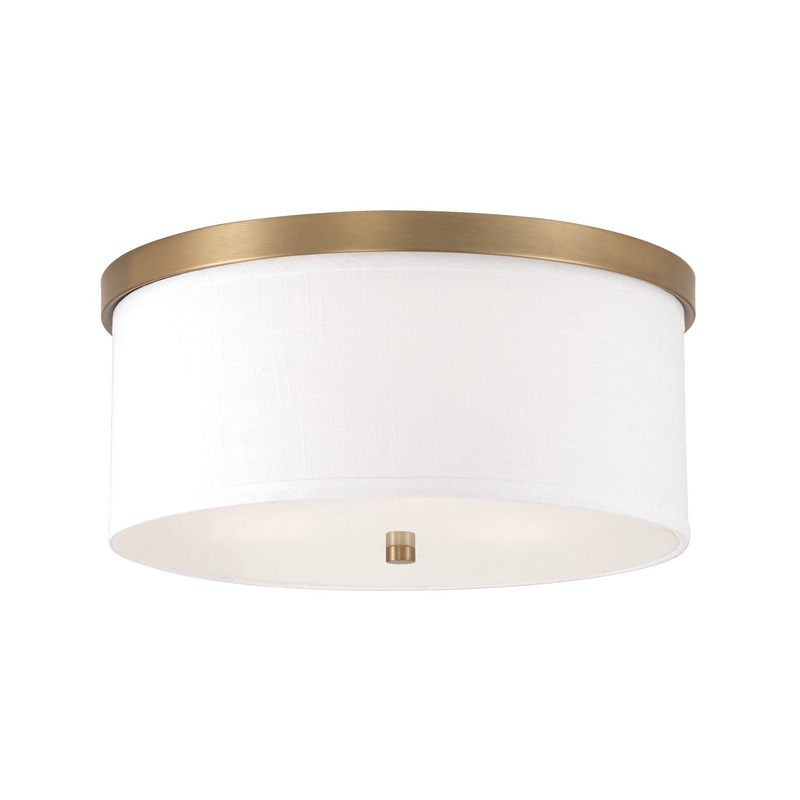 Capital Lighting 2015AD-480 Midtown Three Light Flush Mount, Aged Brass