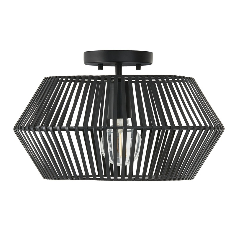 Capital Lighting 230311MB Kaiya One Light Semi-Flush Mount, Matte Black