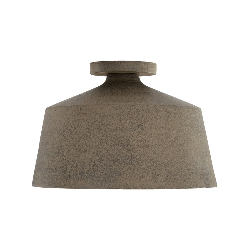 Capital Lighting 235311CY Quarry One Light Semi Flush Mount, Clay