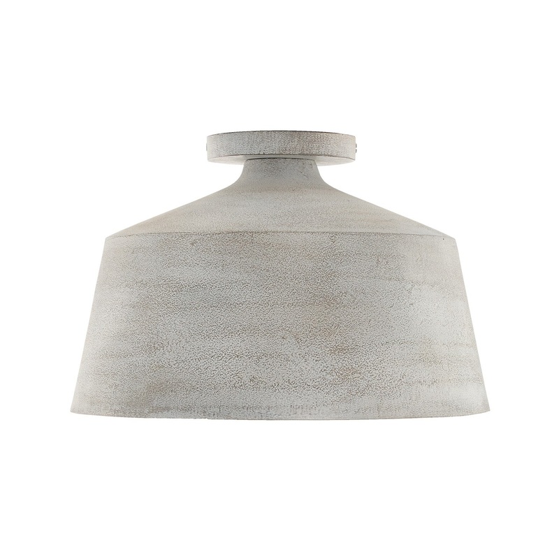 Capital Lighting 235311SC Quarry One Light Semi Flush Mount, Stucco