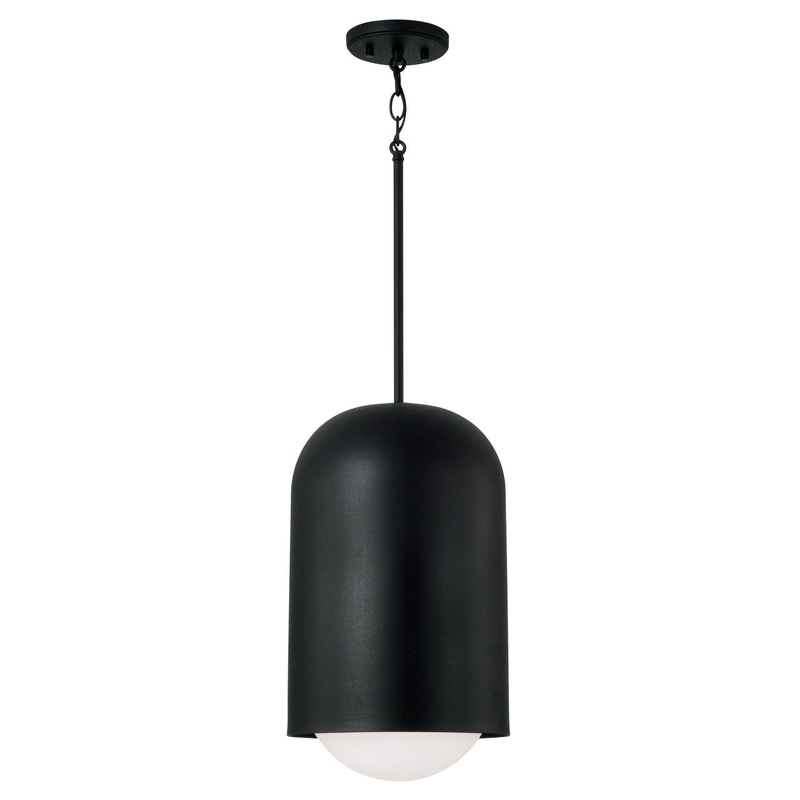 Capital Lighting 351612BI Dolby One Light Pendant, Black Iron