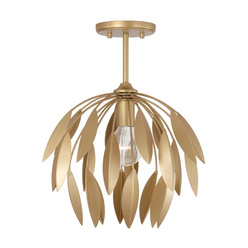 Capital Lighting 351811GF Margeaux One Light Pendant, Buffed Gold