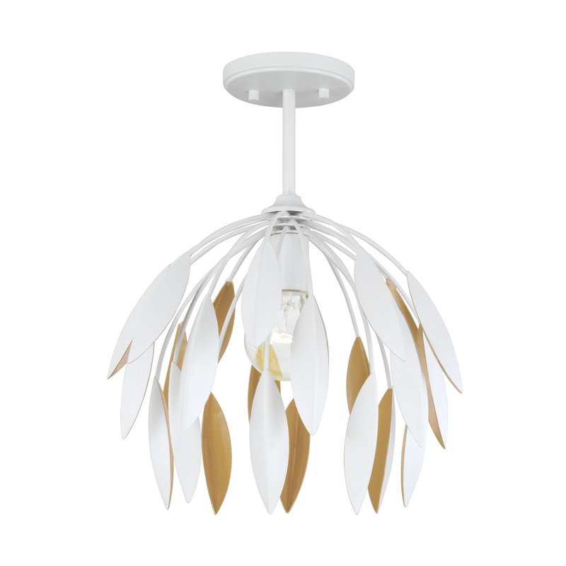 Capital Lighting 351811WE Margeaux One Light Pendant, Matte White