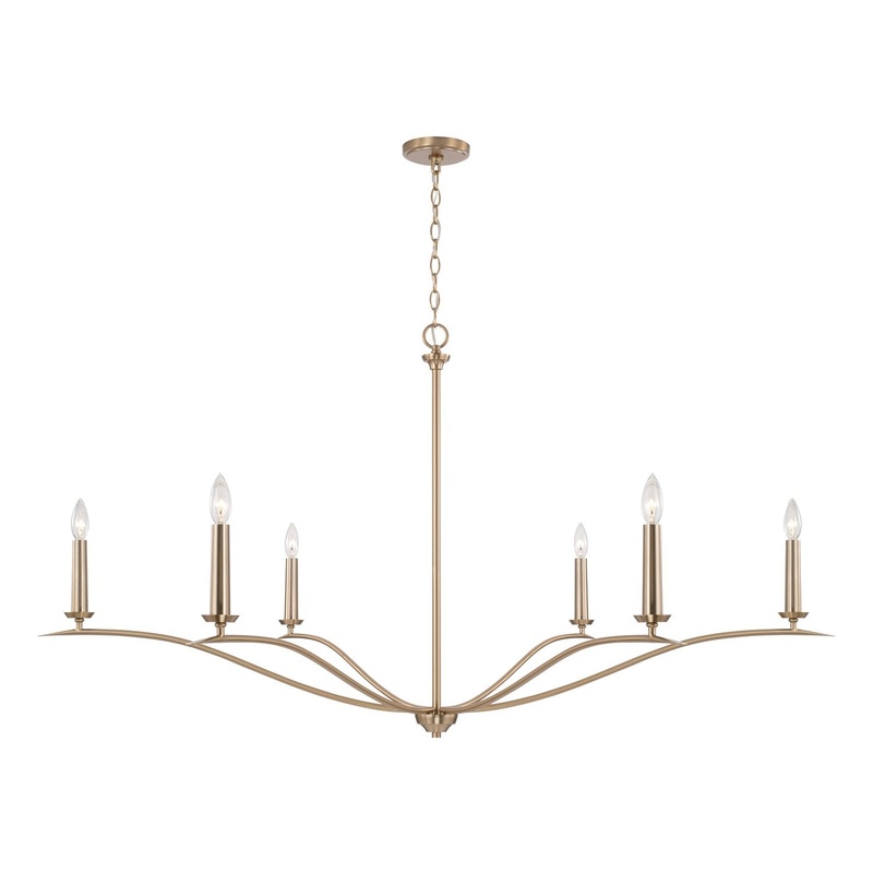 Capital Lighting 450661MA Grady Six Light Chandelier, Matte Brass