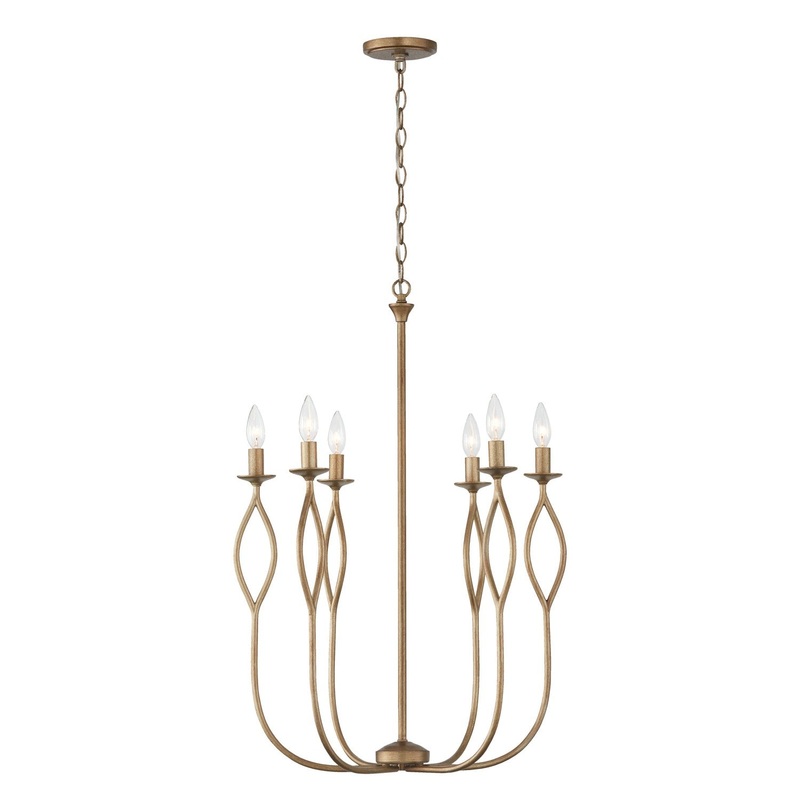 Capital Lighting 452561ML Cohen Six Light Chandelier, Mystic Luster