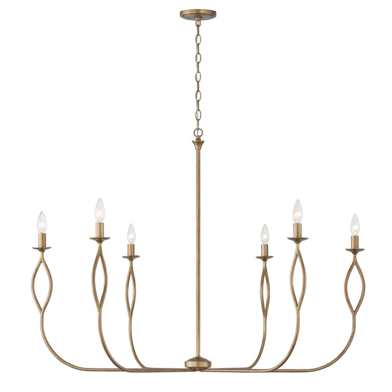 Capital Lighting 452563ML Cohen Six Light Chandelier, Mystic Luster