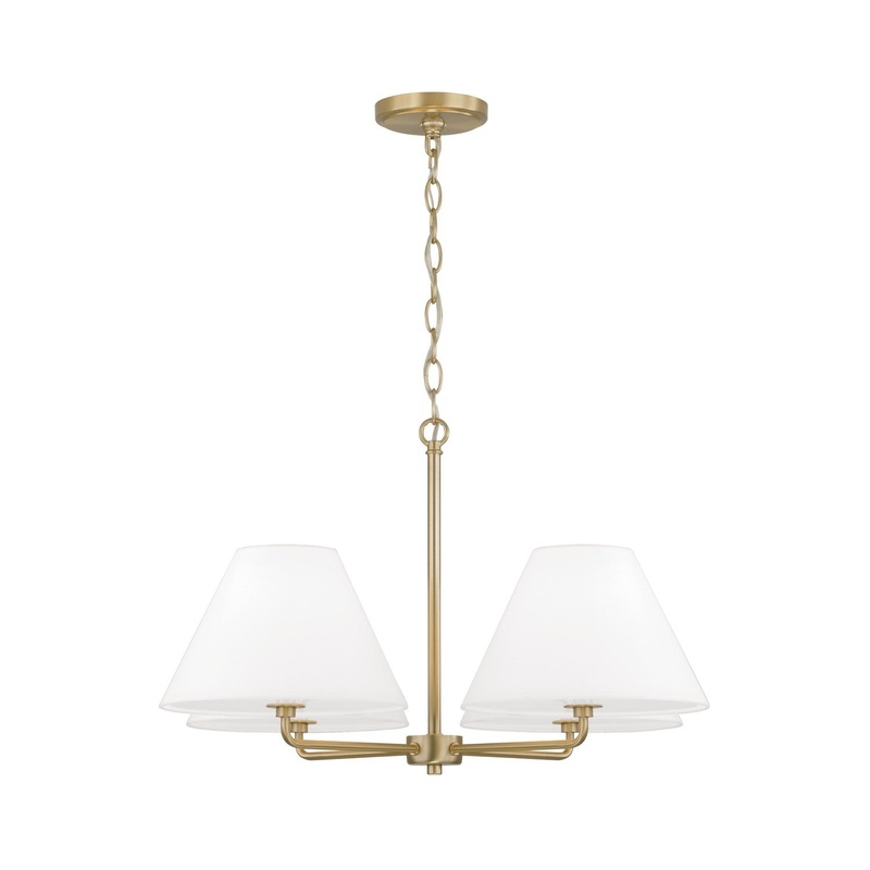 Capital Lighting 453242MA Parson Four Light Chandelier, Matte Brass