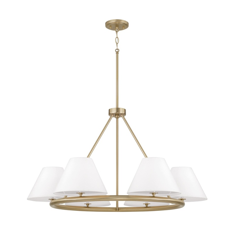Capital Lighting 453261MA Parson Six Light Chandelier, Matte Brass
