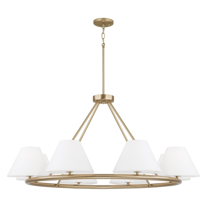 Capital Lighting 453281MA Parson Eight Light Chandelier, Matte Brass