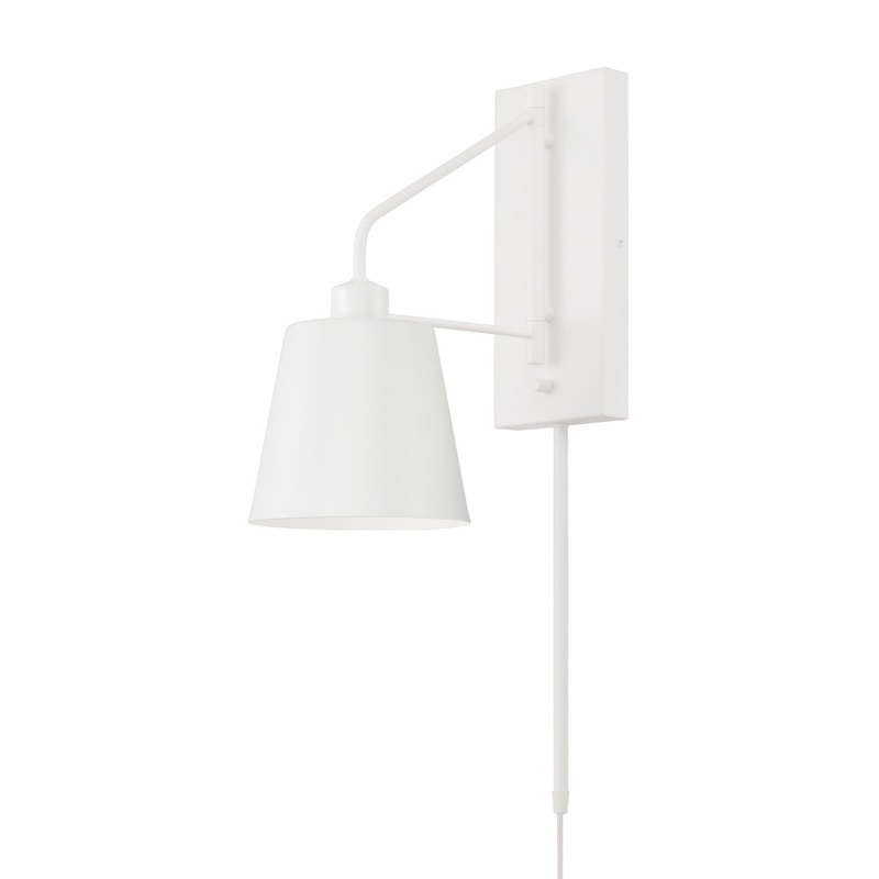 Capital Lighting 651311WE Alden One Light Wall Sconce, Matte White