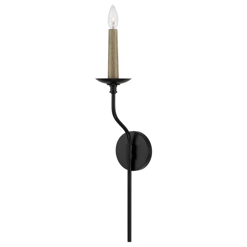 Capital Lighting 651511MB Wilder One Light Wall Sconce, Matte Black