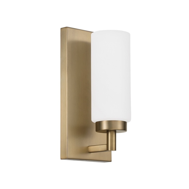Capital Lighting 651711AD Alyssa One Light Wall Sconce, Aged Brass