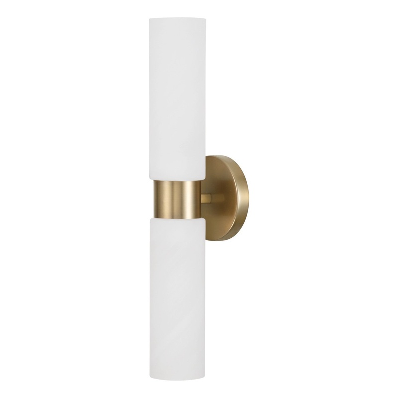 Capital Lighting 651721AD Alyssa Two Light Wall Sconce, Aged Brass