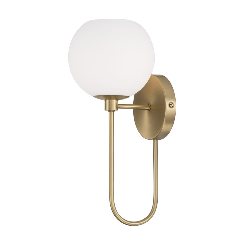 Capital Lighting 652111AD-548 Ansley One Light Wall Sconce, Aged Brass