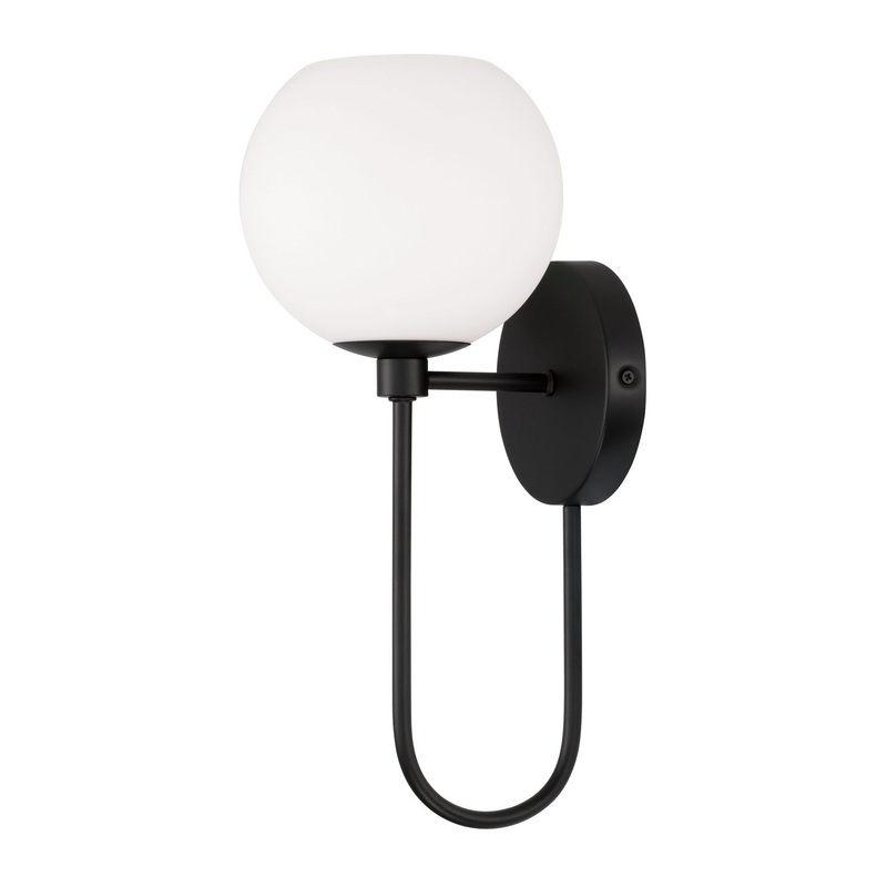 Capital Lighting 652111MB-548 Ansley One Light Wall Sconce, Matte Black