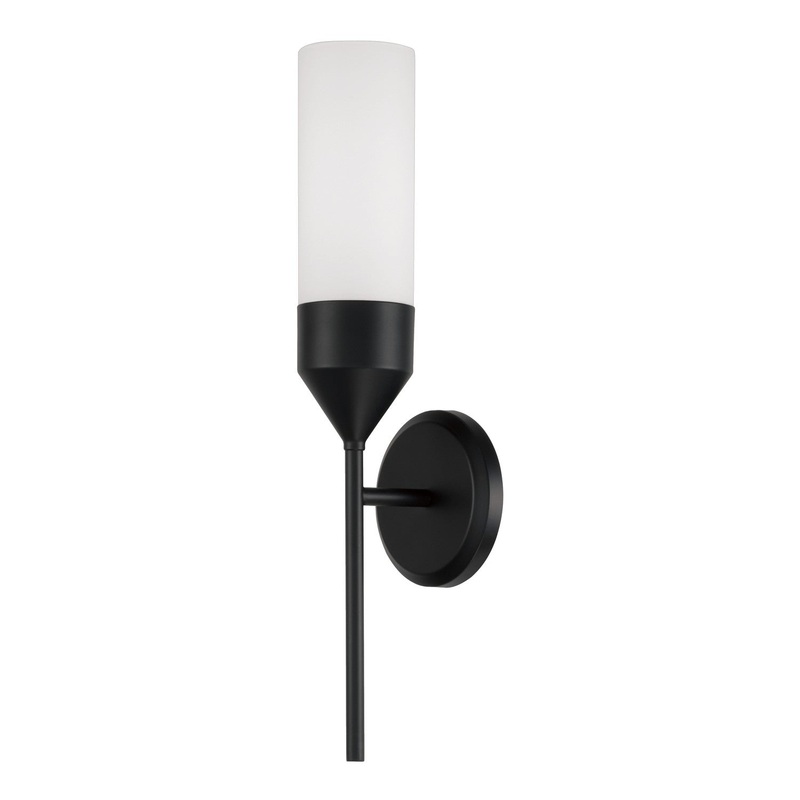Capital Lighting 652411MB Devon One Light Wall Sconce, Matte Black