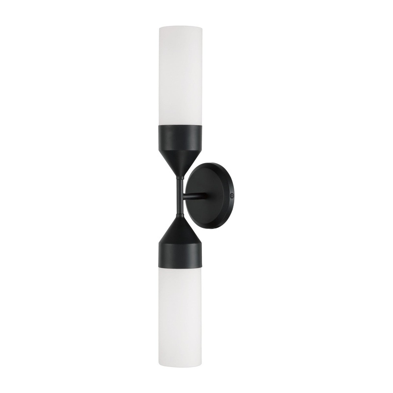 Capital Lighting 652421MB Devon Two Light Wall Sconce, Matte Black