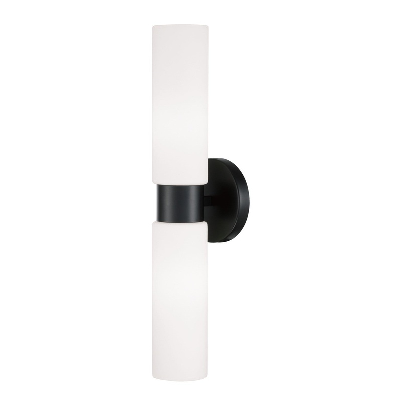 Capital Lighting 652621MB Theo Two Light Wall Sconce, Matte Black