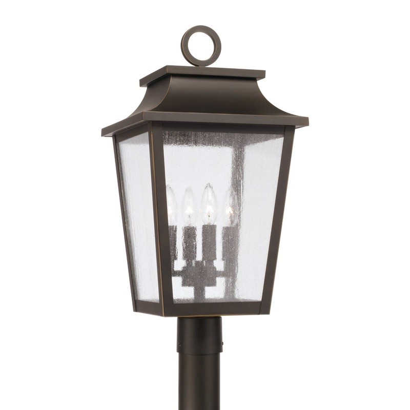 Capital Lighting 953345OZ Chandler Four Light Outdoor Post Lantern, Oiled Bronze