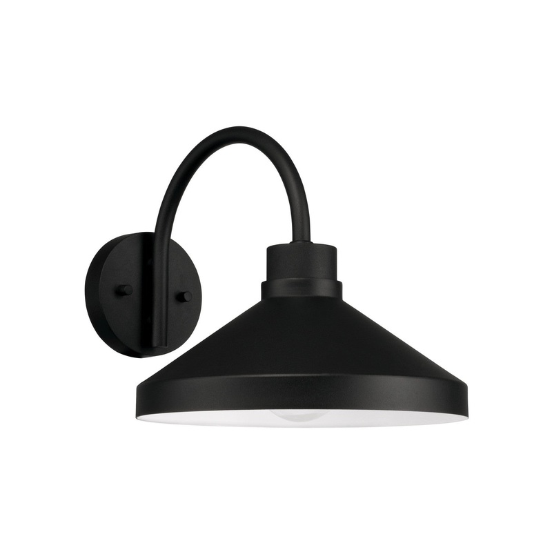 Capital Lighting 953511BK Lofton One Light Outdoor Wall Lantern, Black