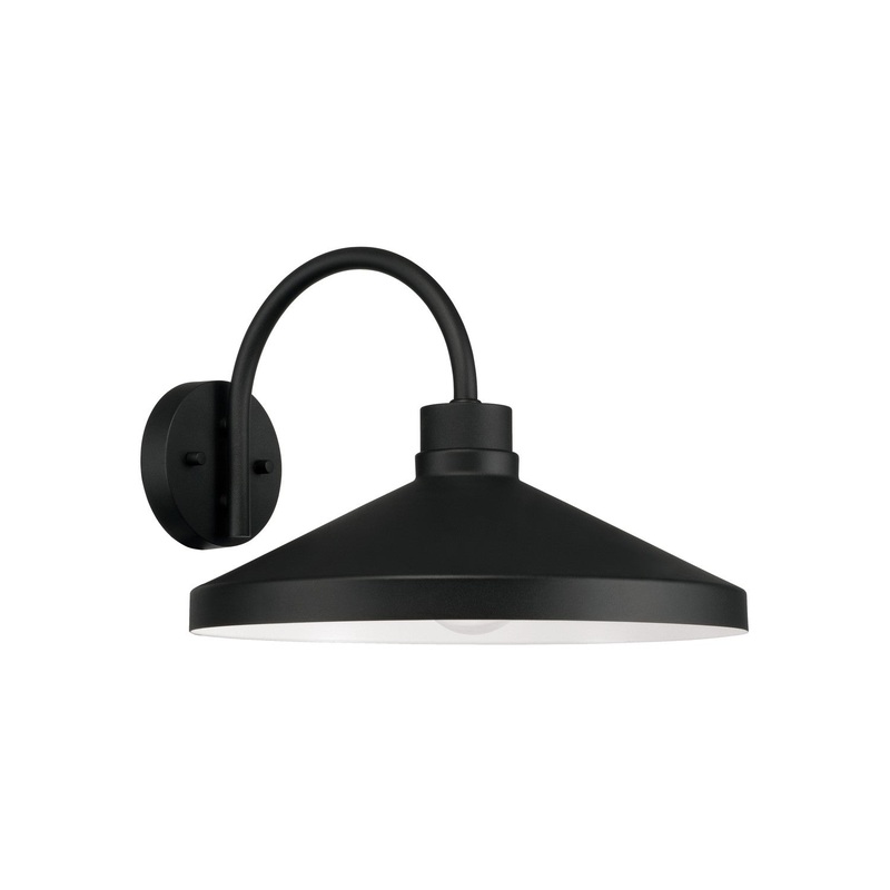 Capital Lighting 953512BK Lofton One Light Outdoor Wall Lantern, Black