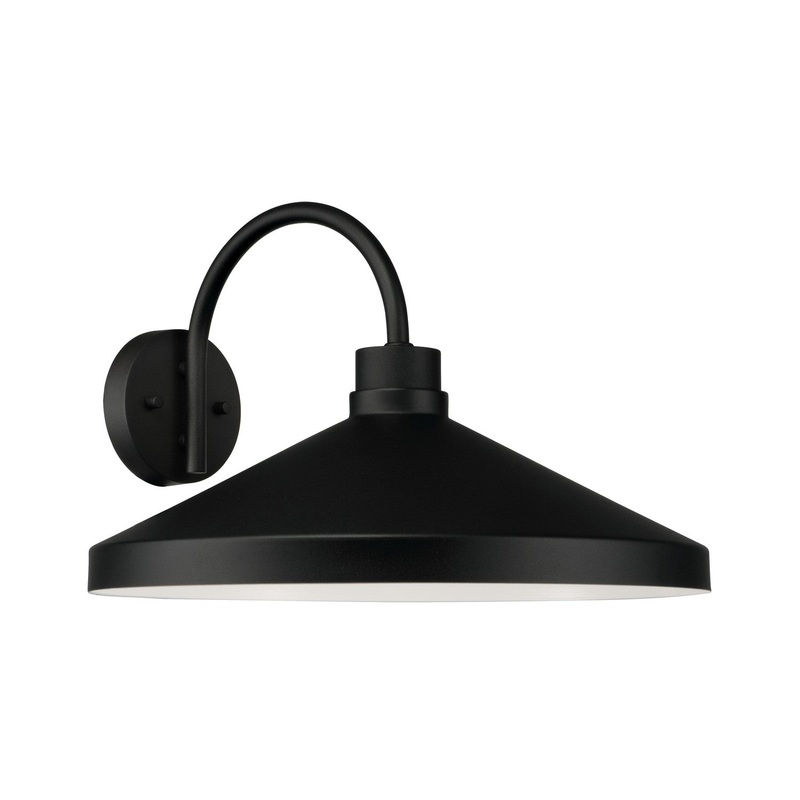 Capital Lighting 953513BK Lofton One Light Outdoor Wall Lantern, Black