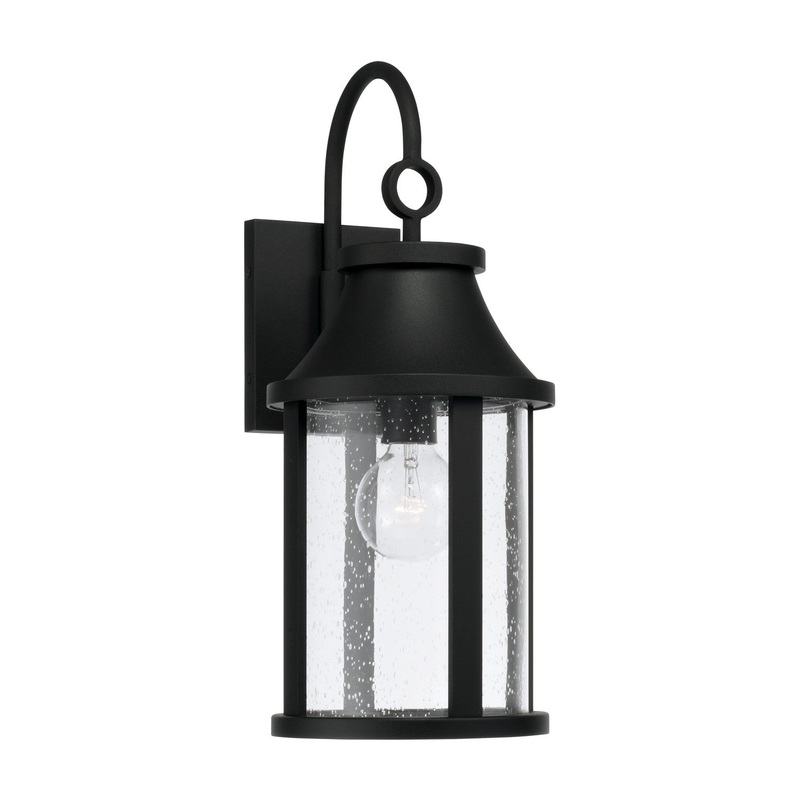 Capital Lighting 953611BK Bridger One Light Outdoor Wall Lantern, Black