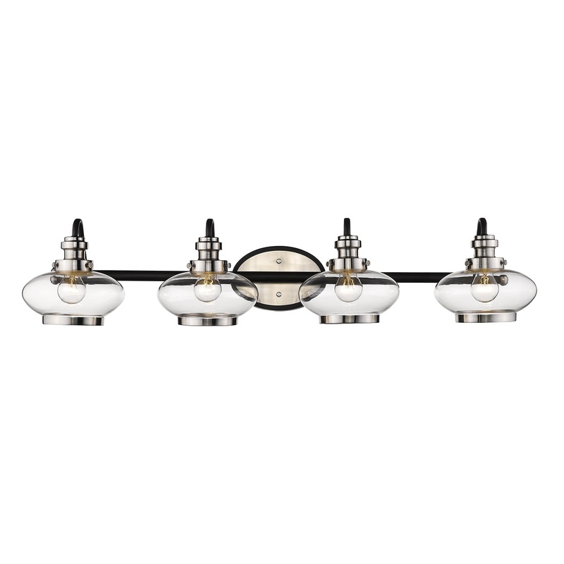 Millennium 1614-MB/SN Four Light Vanity, Matte Black/Satin Nickel