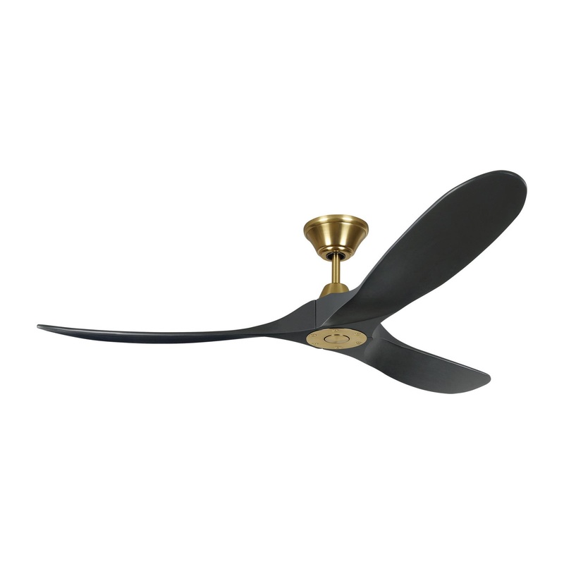 Visual Comfort Fan 3MAVR60BKBSS Maverick 60" Ceiling Fan, Burnished Brass and Black