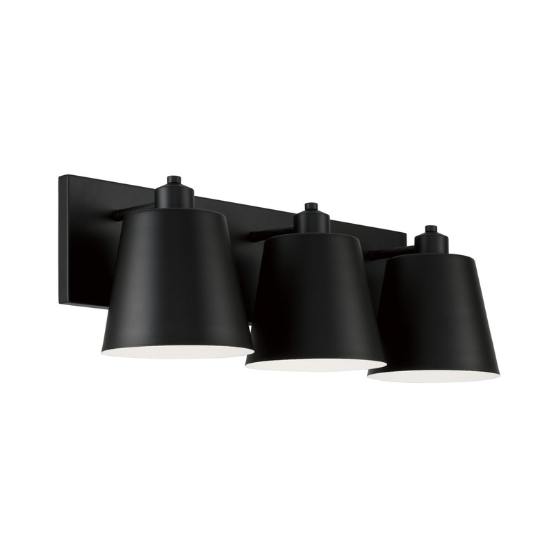 Capital Lighting 151331MB Alden Three Light Vanity, Matte Black
