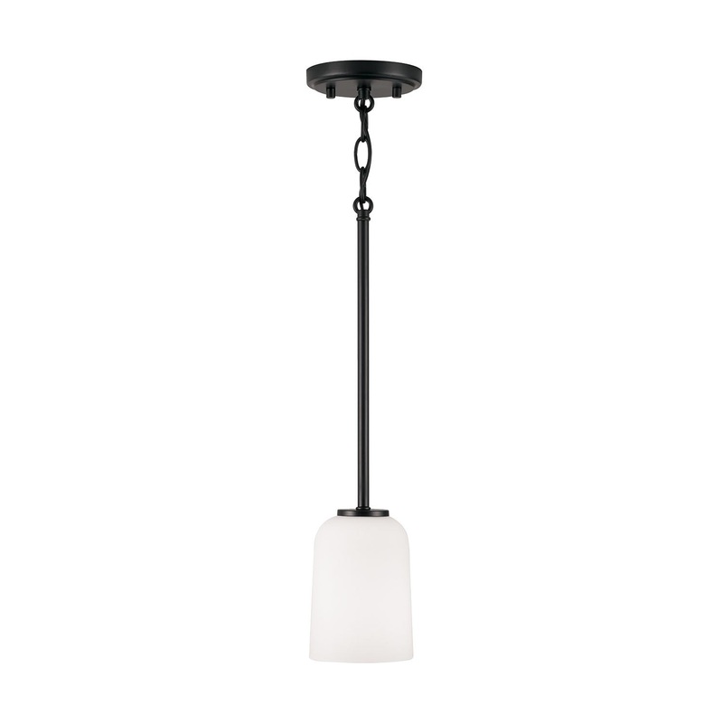 Capital Lighting 348812MB-542 Lawson One Light Pendant, Matte Black