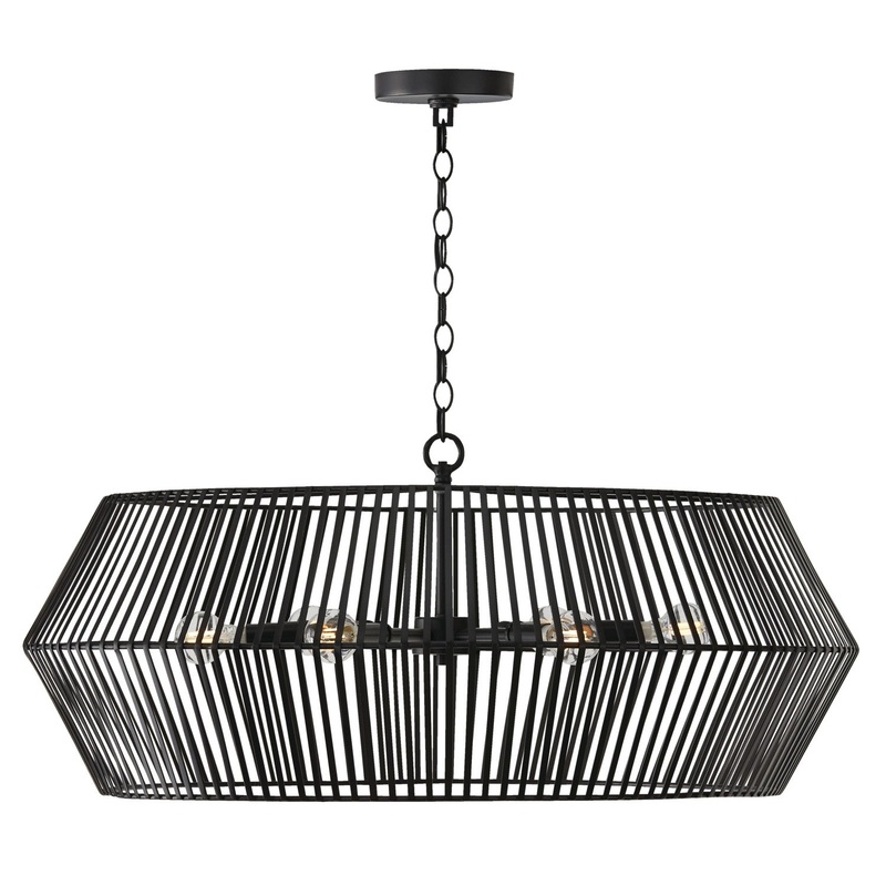 Capital Lighting 430361MB Kaiya Six Light Chandelier, Matte Black