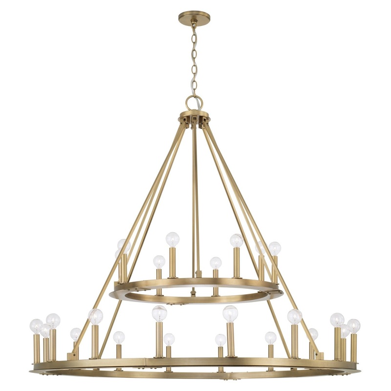 Capital Lighting 4910AD Pearson 24 Light Chandelier, Aged Brass