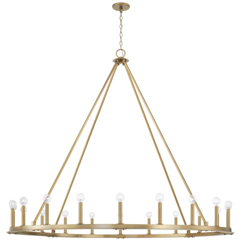 Capital Lighting 4913AD Pearson 20 Light Chandelier, Aged Brass