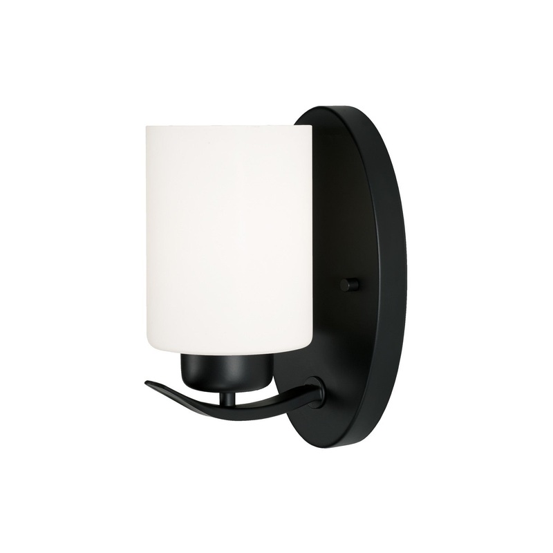 Capital Lighting 615211MB-338 Dixon One Light Wall Sconce, Matte Black