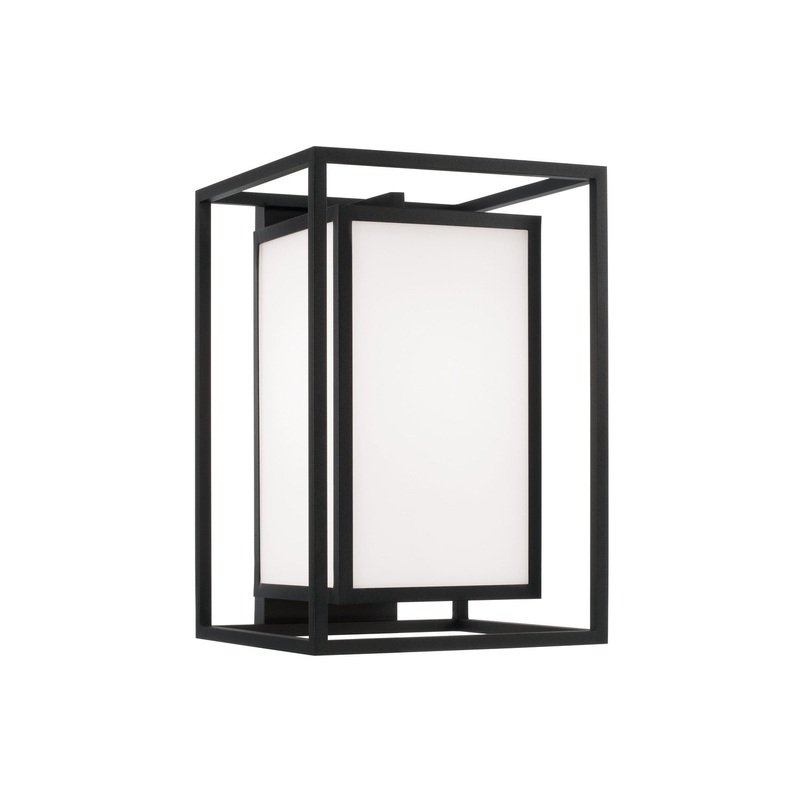 Capital Lighting 953112BK Aiden One Light Outdoor Wall Lantern, Black